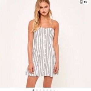 NWT Urban Outfitters Multi Way Linen Stripe Dress